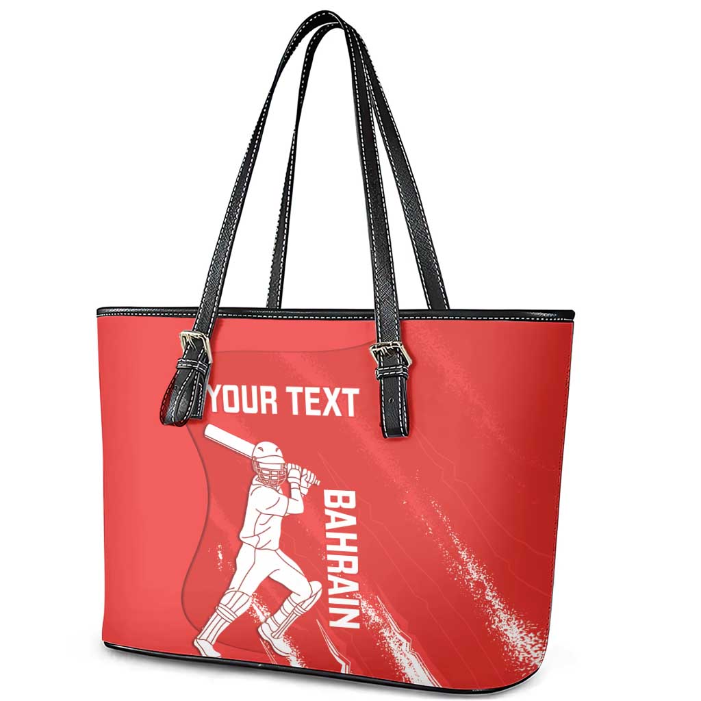 Custom Bahrain Cricket Leather Tote Bag Go Champions Grunge Style - Wonder Print Shop