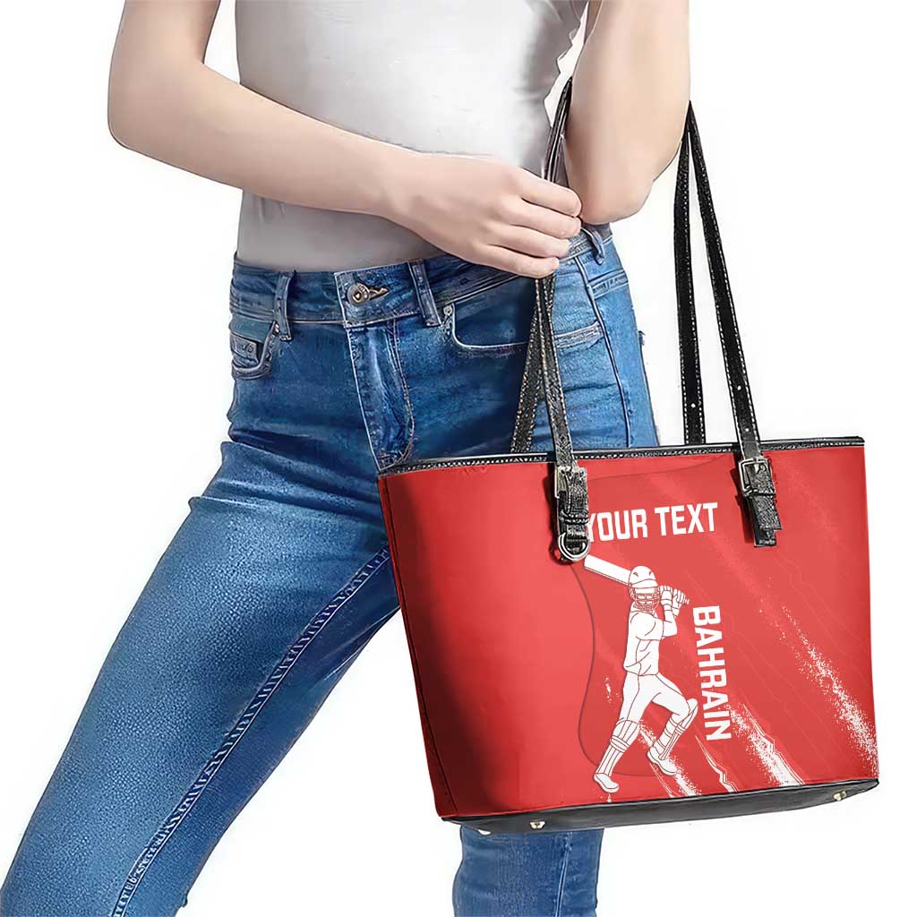 Custom Bahrain Cricket Leather Tote Bag Go Champions Grunge Style - Wonder Print Shop