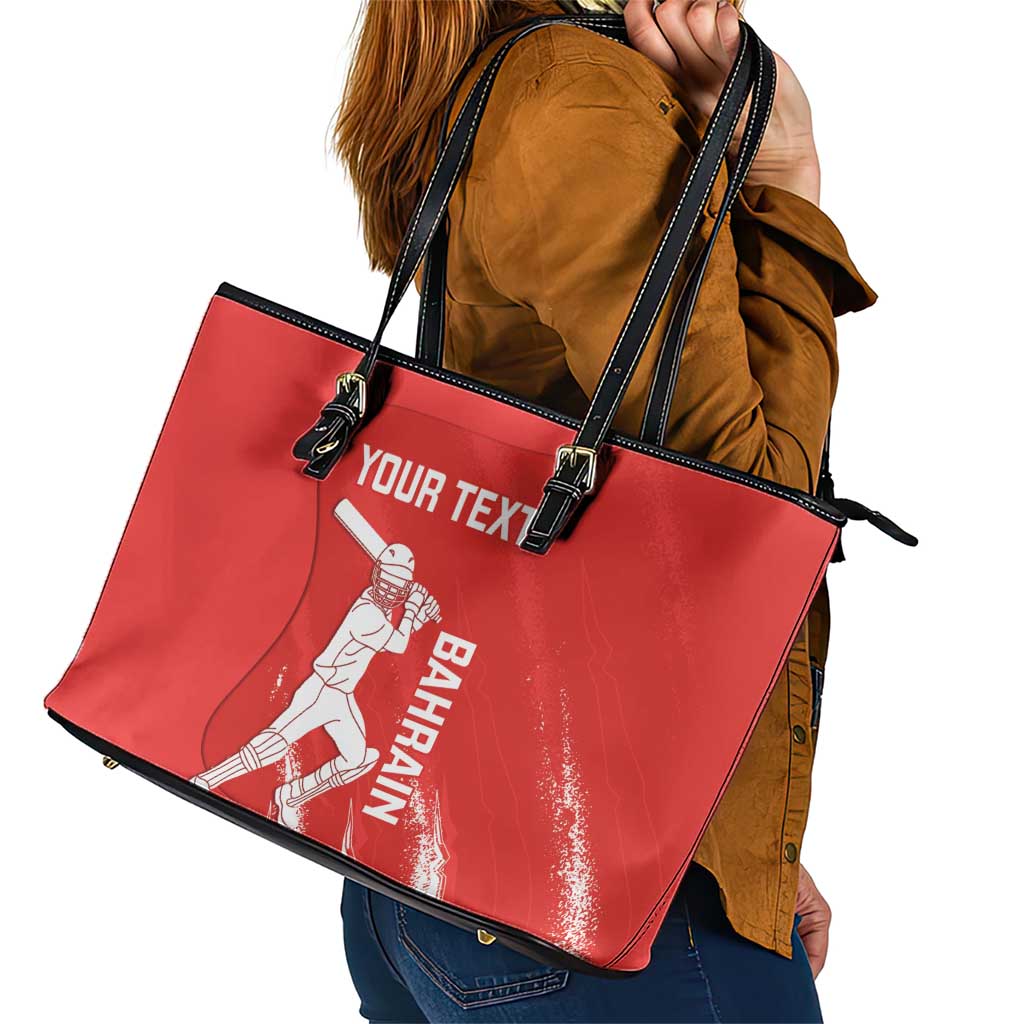 Custom Bahrain Cricket Leather Tote Bag Go Champions Grunge Style - Wonder Print Shop