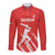 Custom Bahrain Cricket Long Sleeve Button Shirt Go Champions Grunge Style - Wonder Print Shop