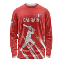 Custom Bahrain Cricket Long Sleeve Shirt Go Champions Grunge Style - Wonder Print Shop