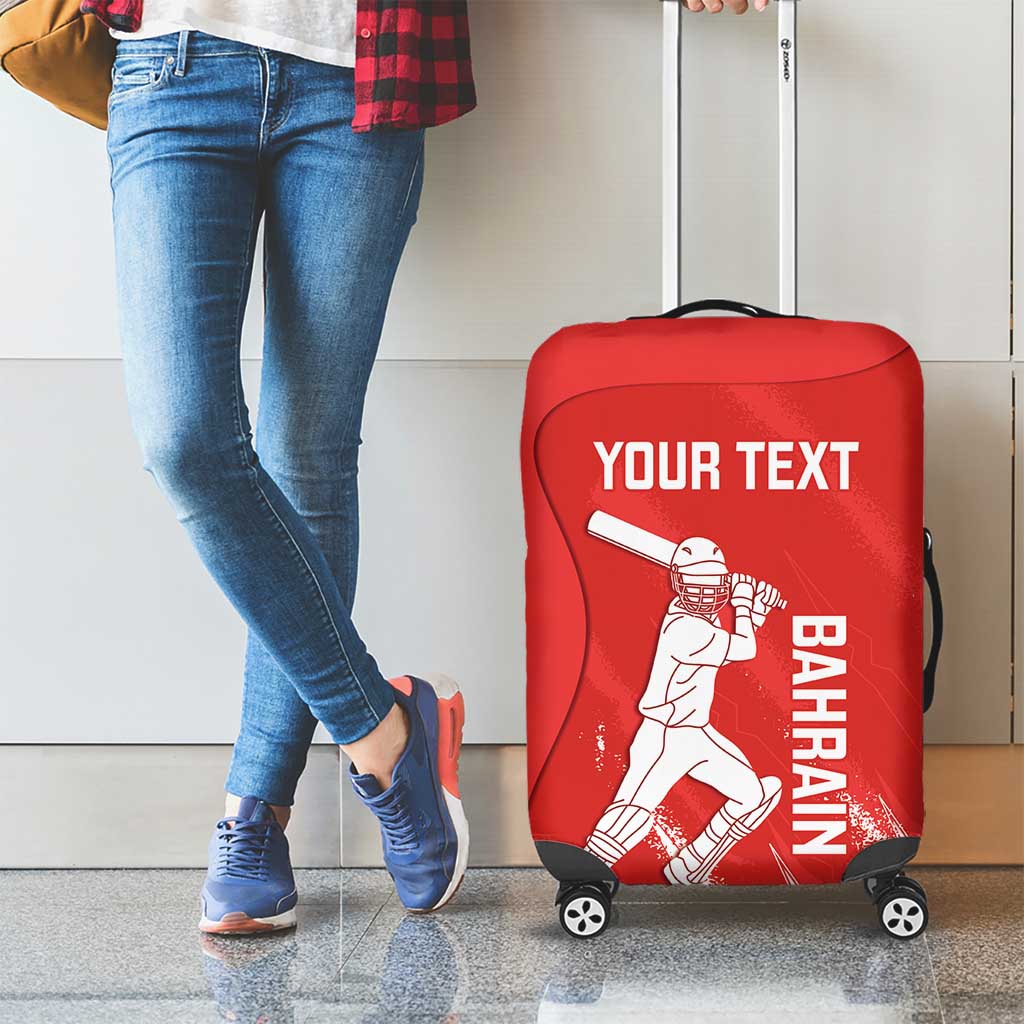 Custom Bahrain Cricket Luggage Cover Go Champions Grunge Style - Wonder Print Shop