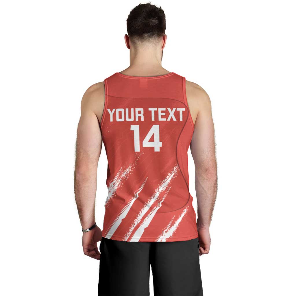 Custom Bahrain Cricket Men Tank Top Go Champions Grunge Style - Wonder Print Shop