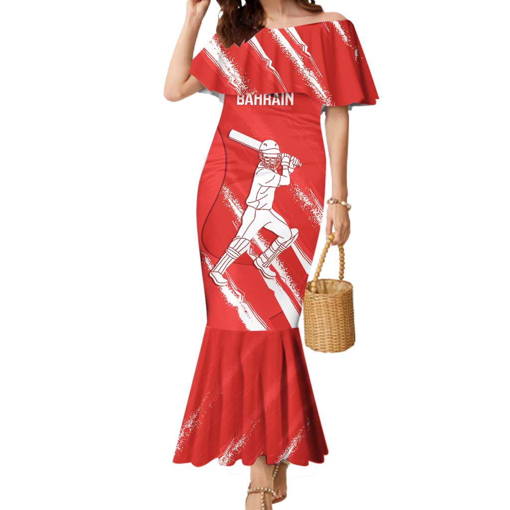 Custom Bahrain Cricket Mermaid Dress Go Champions Grunge Style - Wonder Print Shop