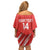 Custom Bahrain Cricket Off Shoulder Short Dress Go Champions Grunge Style - Wonder Print Shop