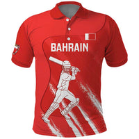 Custom Bahrain Cricket Polo Shirt Go Champions Grunge Style - Wonder Print Shop