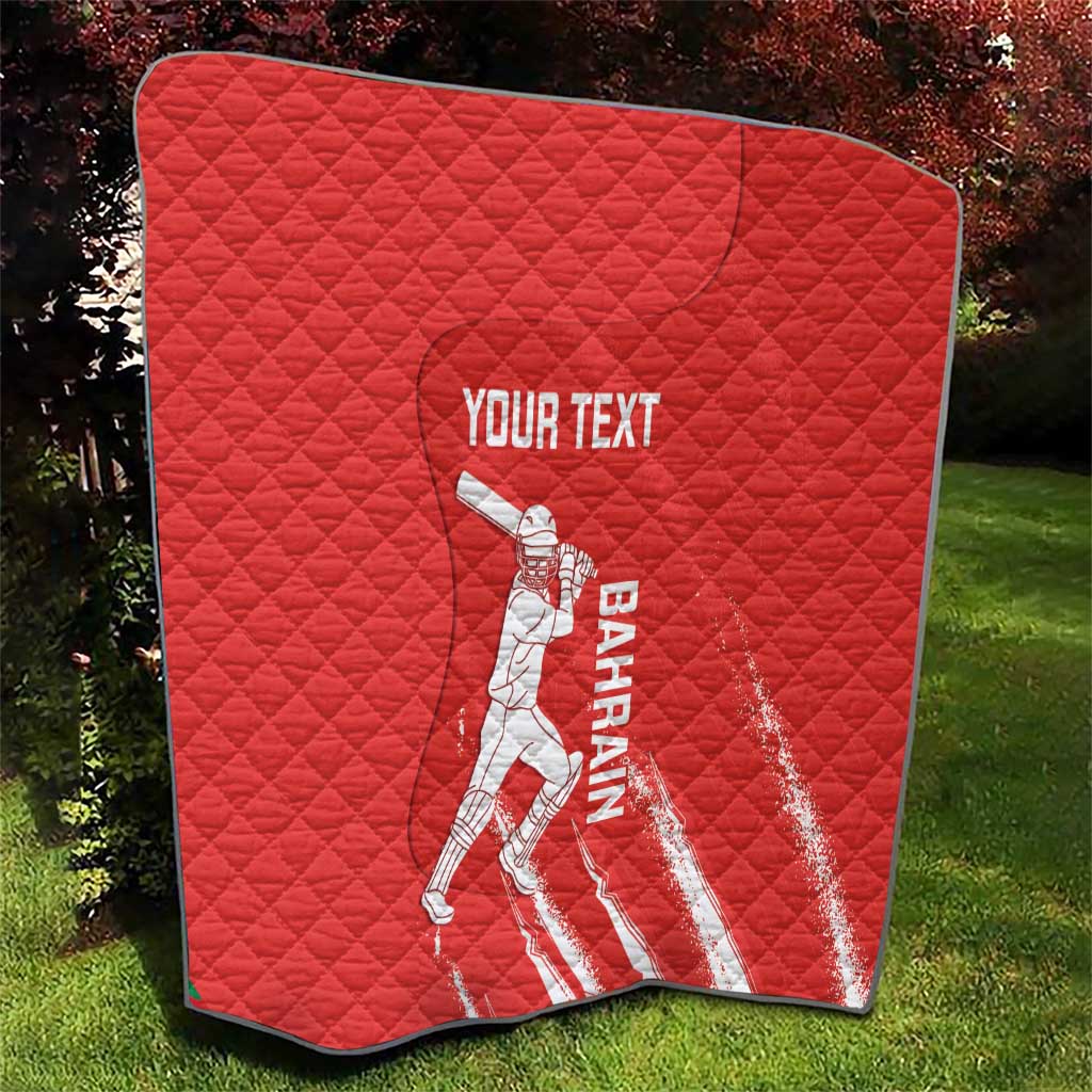Custom Bahrain Cricket Quilt Go Champions Grunge Style - Wonder Print Shop
