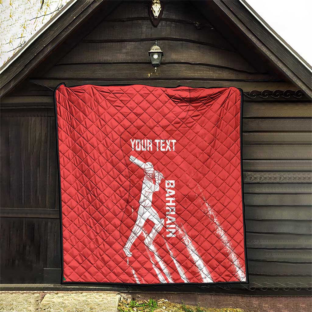 Custom Bahrain Cricket Quilt Go Champions Grunge Style - Wonder Print Shop