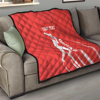 Custom Bahrain Cricket Quilt Go Champions Grunge Style - Wonder Print Shop