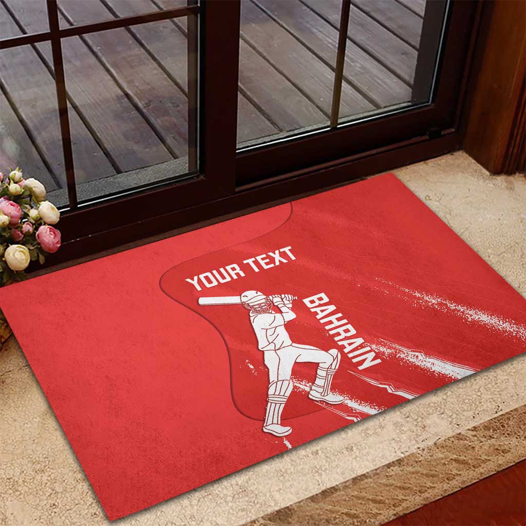 Custom Bahrain Cricket Rubber Doormat Go Champions Grunge Style - Wonder Print Shop