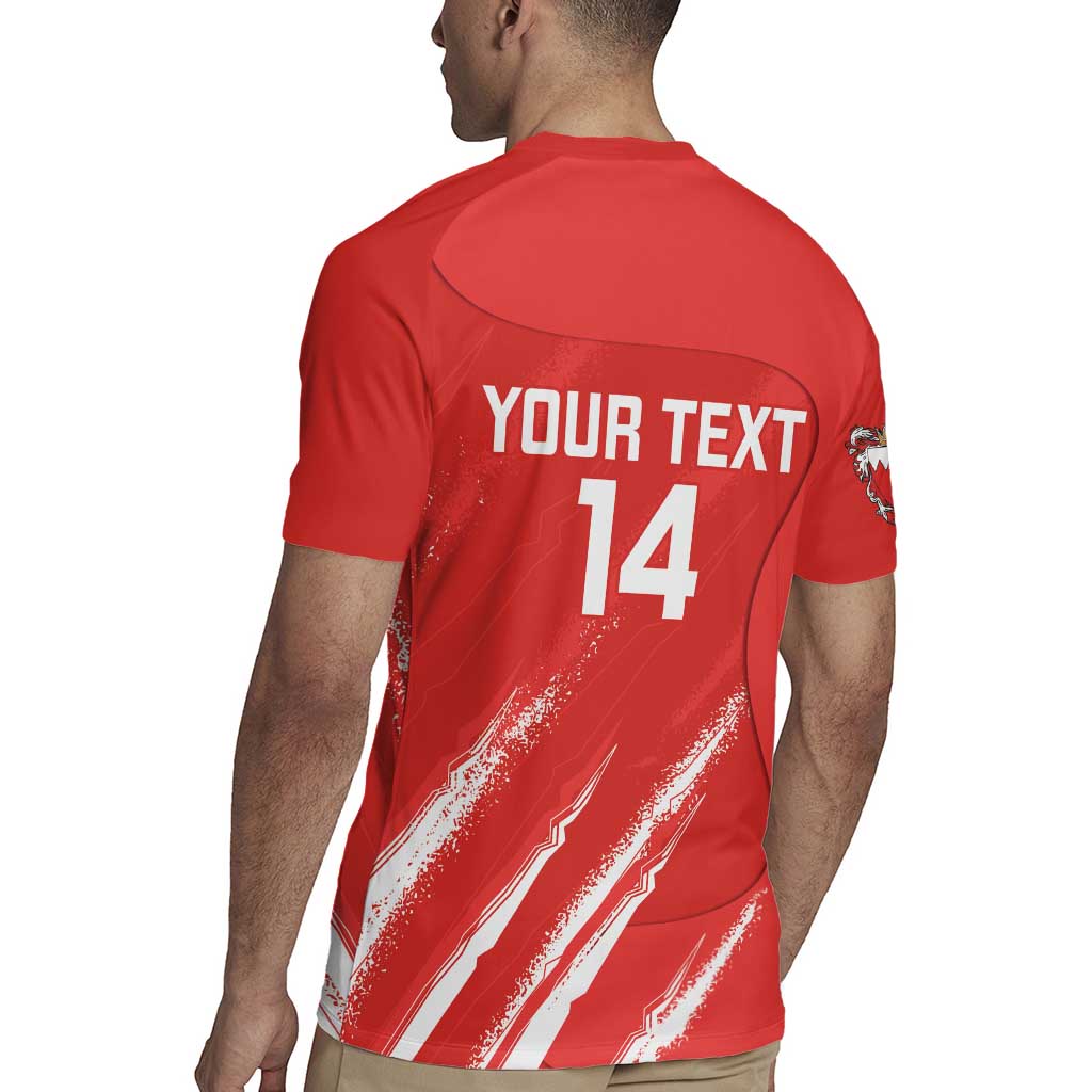 Custom Bahrain Cricket Rugby Jersey Go Champions Grunge Style - Wonder Print Shop