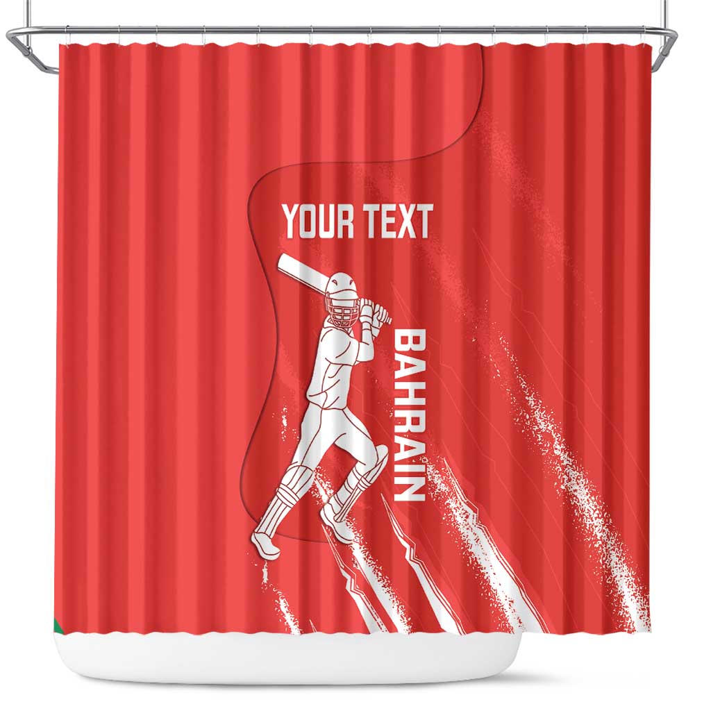 Custom Bahrain Cricket Shower Curtain Go Champions Grunge Style