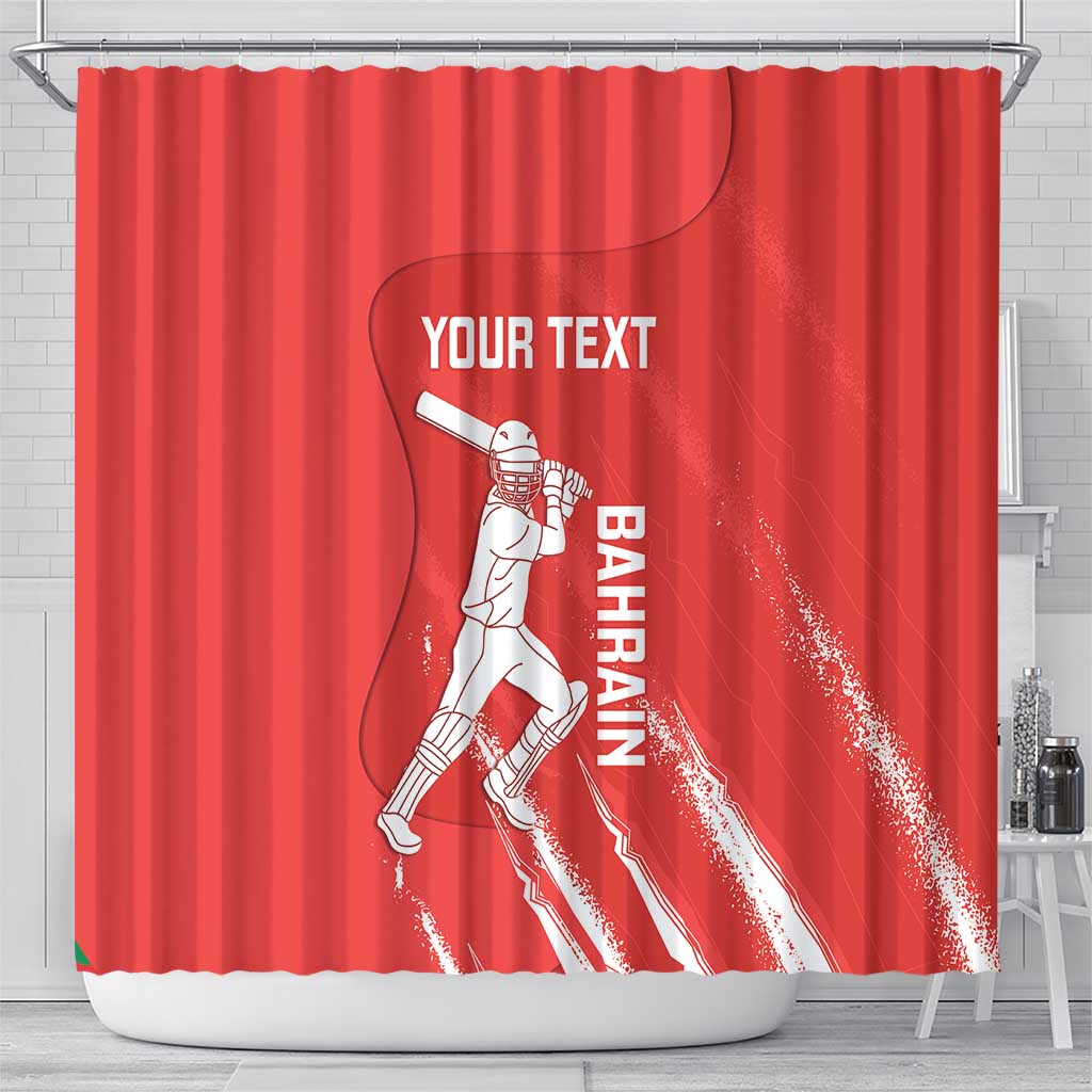 Custom Bahrain Cricket Shower Curtain Go Champions Grunge Style
