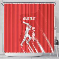 Custom Bahrain Cricket Shower Curtain Go Champions Grunge Style