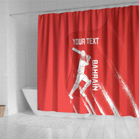 Custom Bahrain Cricket Shower Curtain Go Champions Grunge Style