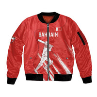 Custom Bahrain Cricket Sleeve Zip Bomber Jacket Go Champions Grunge Style - Wonder Print Shop