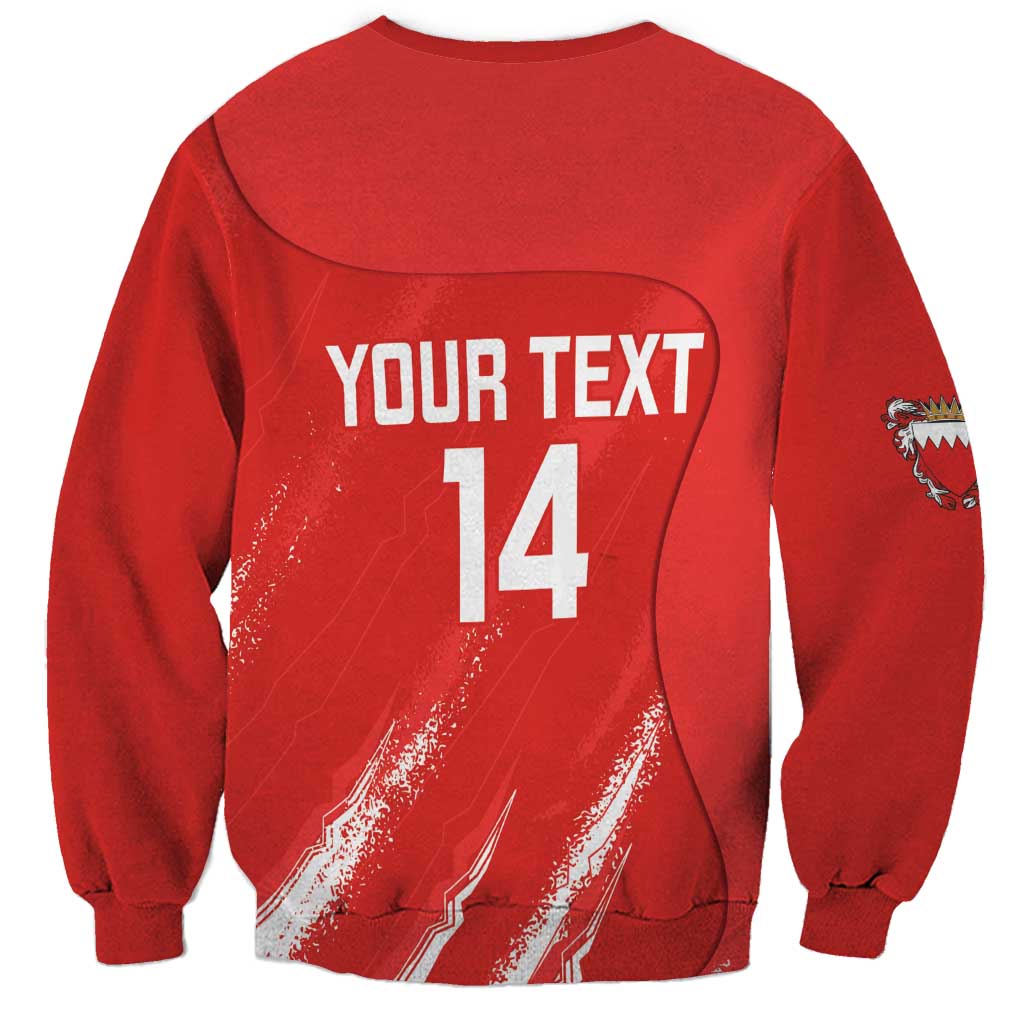 Custom Bahrain Cricket Sweatshirt Go Champions Grunge Style - Wonder Print Shop