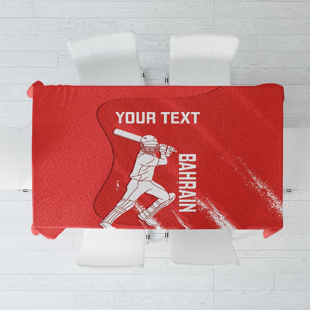 Custom Bahrain Cricket Tablecloth Go Champions Grunge Style - Wonder Print Shop