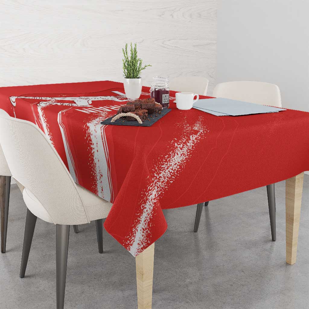 Custom Bahrain Cricket Tablecloth Go Champions Grunge Style - Wonder Print Shop