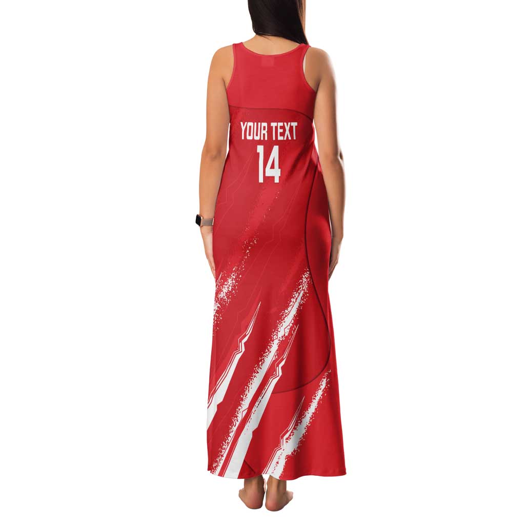Custom Bahrain Cricket Tank Maxi Dress Go Champions Grunge Style - Wonder Print Shop