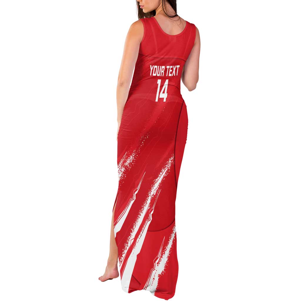 Custom Bahrain Cricket Tank Maxi Dress Go Champions Grunge Style - Wonder Print Shop