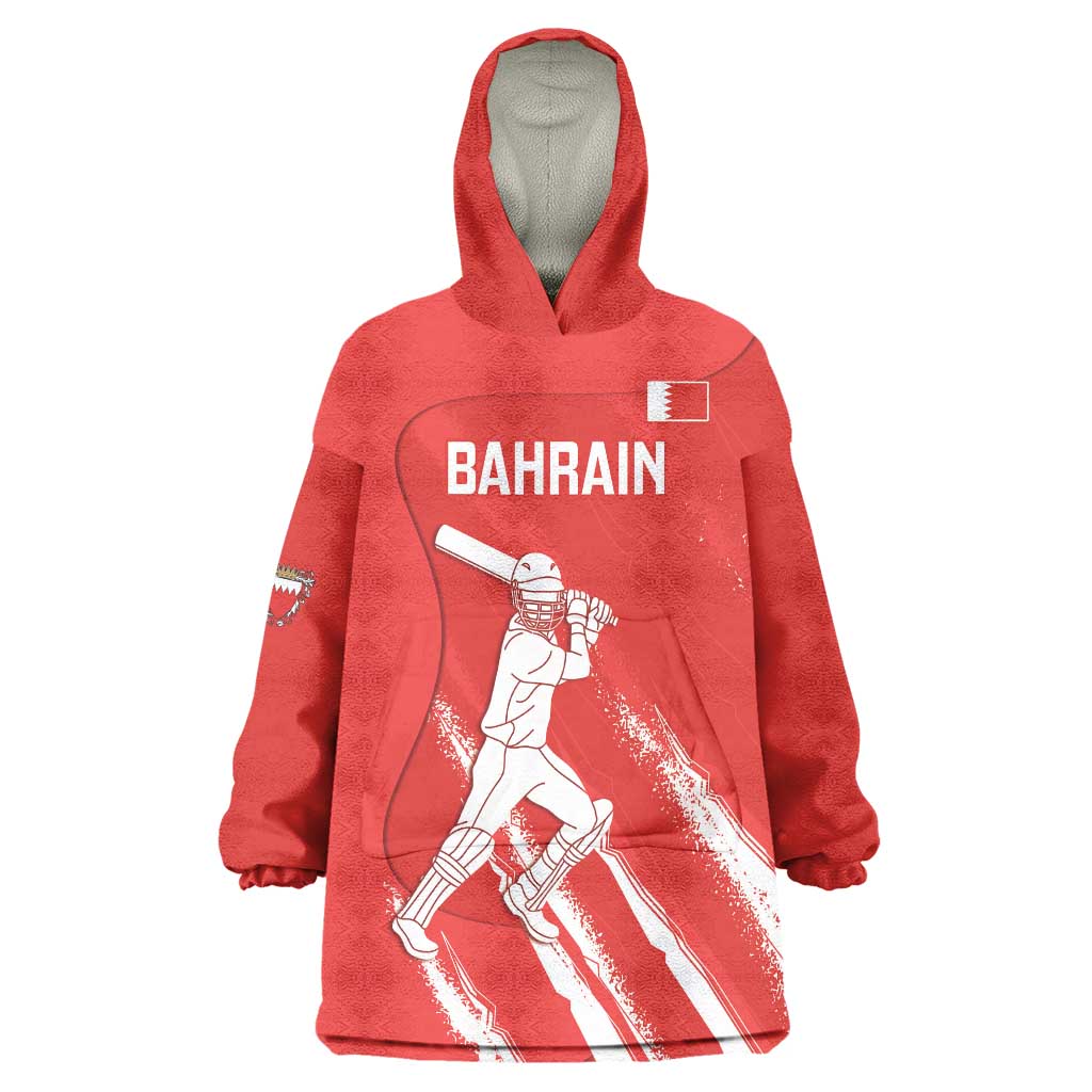Custom Bahrain Cricket Wearable Blanket Hoodie Go Champions Grunge Style - Wonder Print Shop