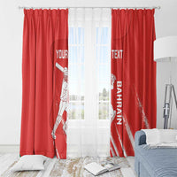 Custom Bahrain Cricket Window Curtain Go Champions Grunge Style - Wonder Print Shop