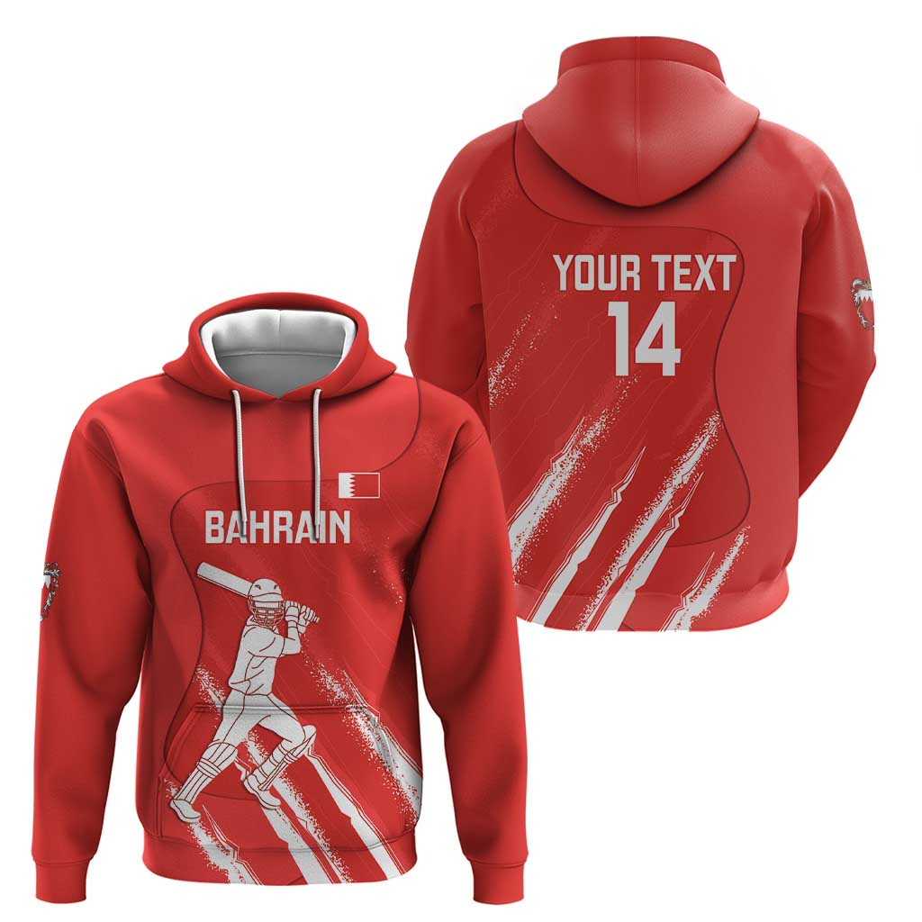 Custom Bahrain Cricket Zip Hoodie Go Champions Grunge Style - Wonder Print Shop