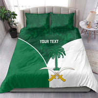 Custom Saudi Arabia Cricket Bedding Set Go Champions Coat Of Arms Style - Wonder Print Shop