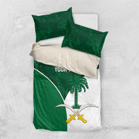 Custom Saudi Arabia Cricket Bedding Set Go Champions Coat Of Arms Style - Wonder Print Shop