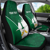 Custom Saudi Arabia Cricket Car Seat Cover Go Champions Coat Of Arms Style - Wonder Print Shop