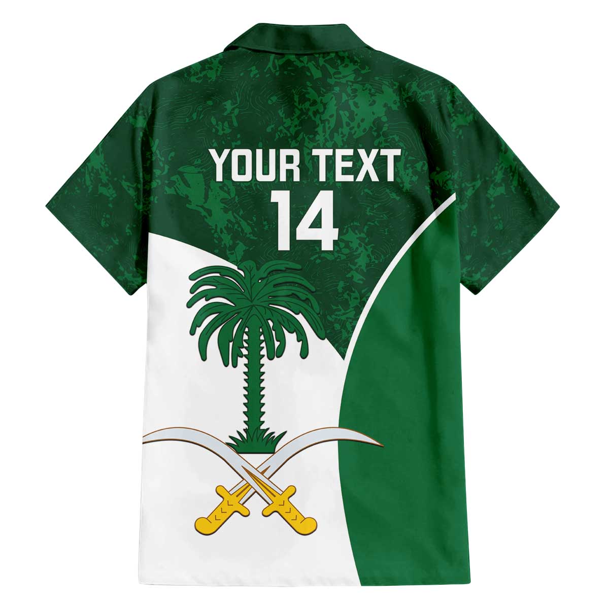 Custom Saudi Arabia Cricket Family Matching Off The Shoulder Long Sleeve Dress and Hawaiian Shirt Go Champions Coat Of Arms Style - Wonder Print Shop