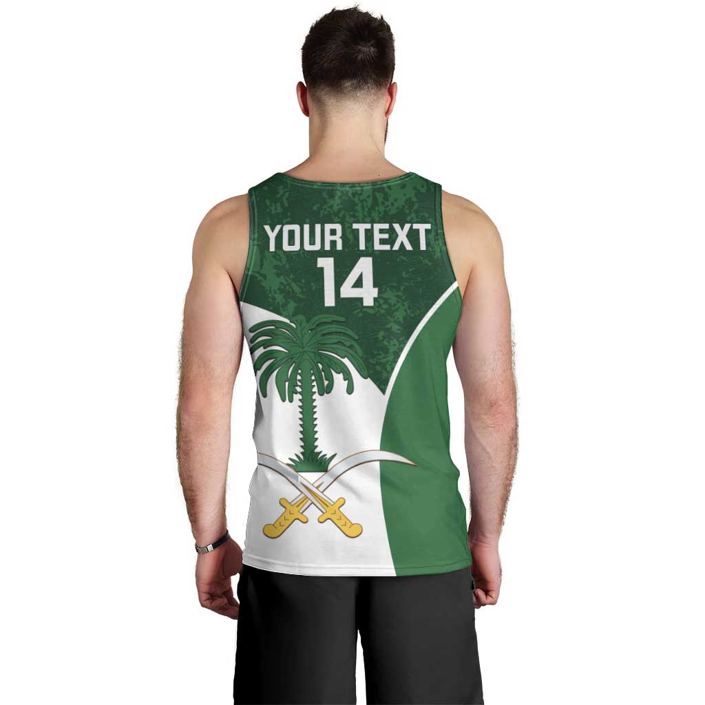 Custom Saudi Arabia Cricket Men Tank Top Go Champions Coat Of Arms Style - Wonder Print Shop