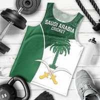 Custom Saudi Arabia Cricket Men Tank Top Go Champions Coat Of Arms Style - Wonder Print Shop