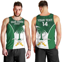 Custom Saudi Arabia Cricket Men Tank Top Go Champions Coat Of Arms Style - Wonder Print Shop