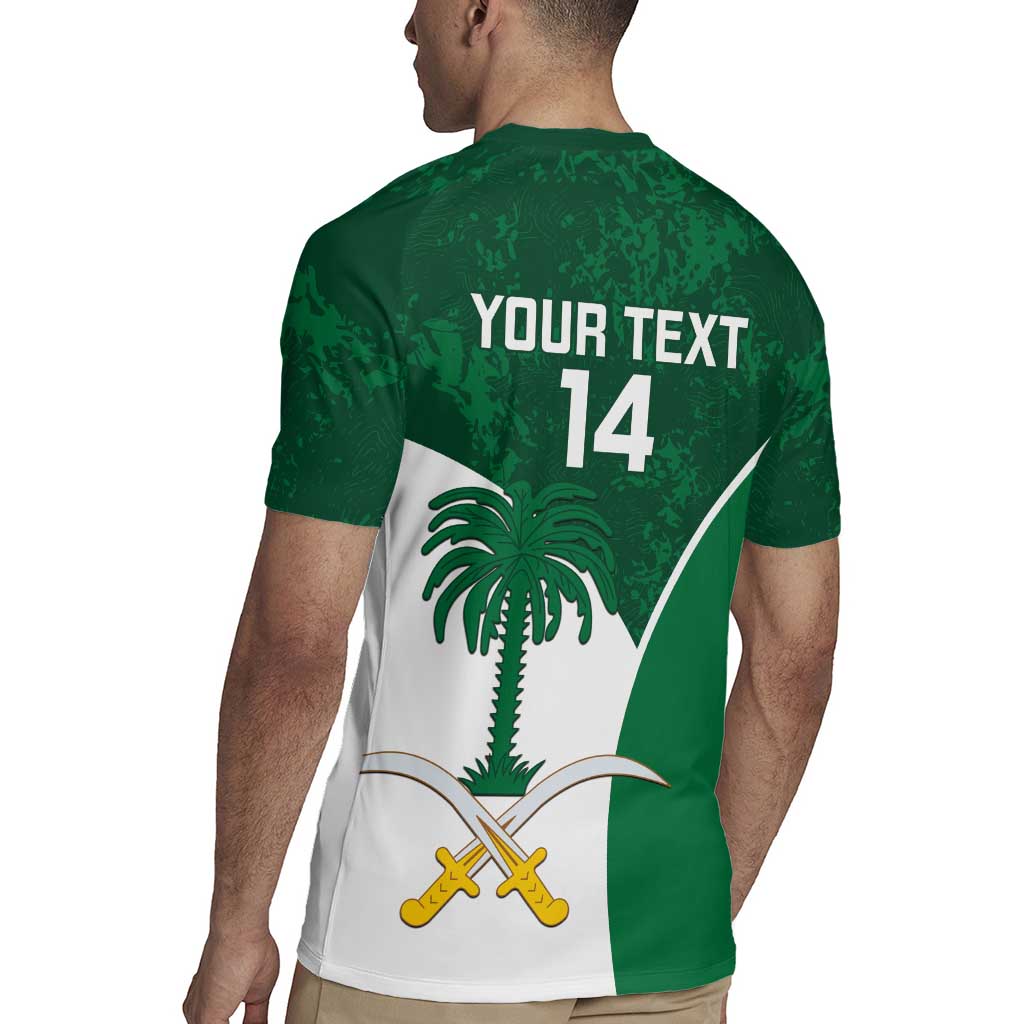 Custom Saudi Arabia Cricket Rugby Jersey Go Champions Coat Of Arms Style - Wonder Print Shop