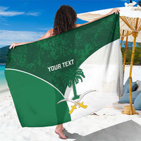 Custom Saudi Arabia Cricket Sarong Go Champions Coat Of Arms Style - Wonder Print Shop