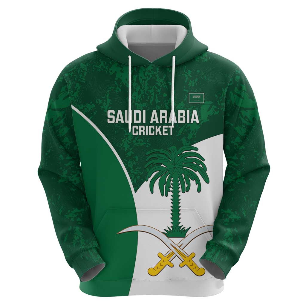 Custom Saudi Arabia Cricket Zip Hoodie Go Champions Coat Of Arms Style - Wonder Print Shop