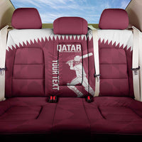 Custom Qatar Cricket Back Car Seat Cover Go Champions Qataris Flag Style - Wonder Print Shop