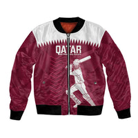 Custom Qatar Cricket Bomber Jacket Go Champions Qataris Flag Style - Wonder Print Shop
