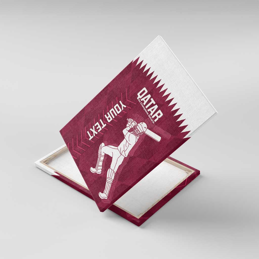 Custom Qatar Cricket Canvas Wall Art Go Champions Qataris Flag Style - Wonder Print Shop