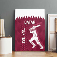 Custom Qatar Cricket Canvas Wall Art Go Champions Qataris Flag Style - Wonder Print Shop
