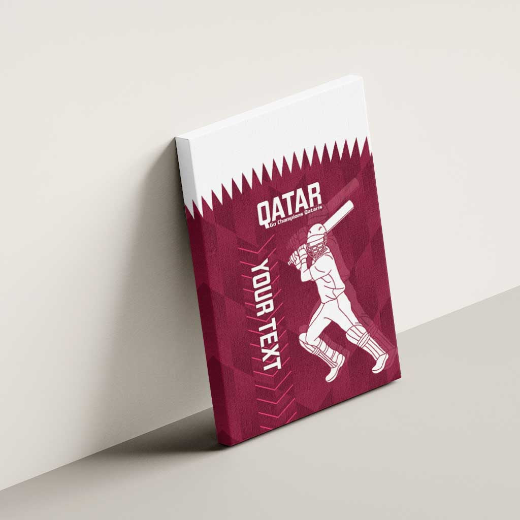 Custom Qatar Cricket Canvas Wall Art Go Champions Qataris Flag Style - Wonder Print Shop