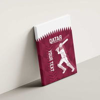 Custom Qatar Cricket Canvas Wall Art Go Champions Qataris Flag Style - Wonder Print Shop