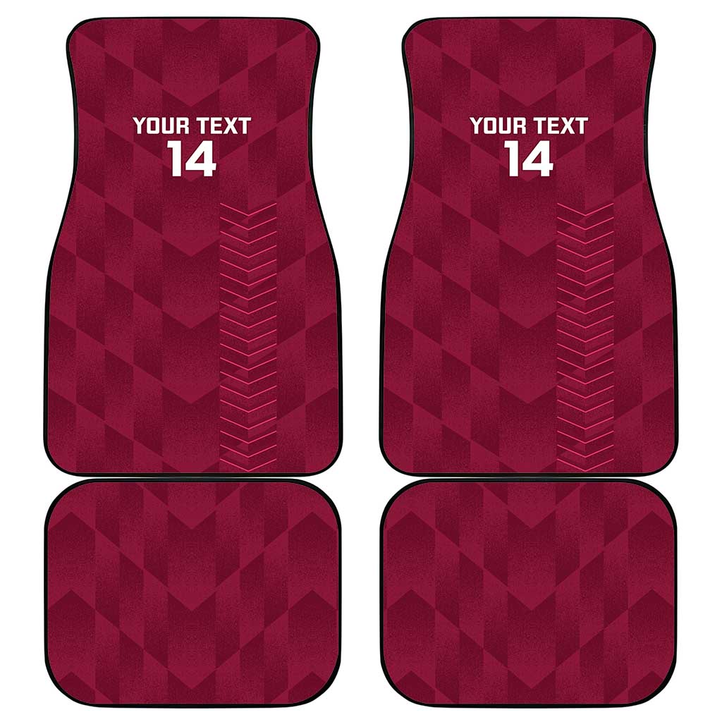 Custom Qatar Cricket Car Mats Go Champions Qataris Flag Style - Wonder Print Shop