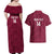Custom Qatar Cricket Couples Matching Off Shoulder Maxi Dress and Hawaiian Shirt Go Champions Qataris Flag Style - Wonder Print Shop