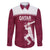 Custom Qatar Cricket Family Matching Long Sleeve Bodycon Dress and Hawaiian Shirt Go Champions Qataris Flag Style - Wonder Print Shop