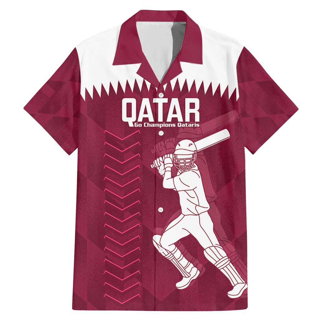 Custom Qatar Cricket Family Matching Mermaid Dress and Hawaiian Shirt Go Champions Qataris Flag Style - Wonder Print Shop