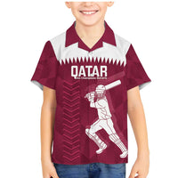 Custom Qatar Cricket Family Matching Mermaid Dress and Hawaiian Shirt Go Champions Qataris Flag Style - Wonder Print Shop