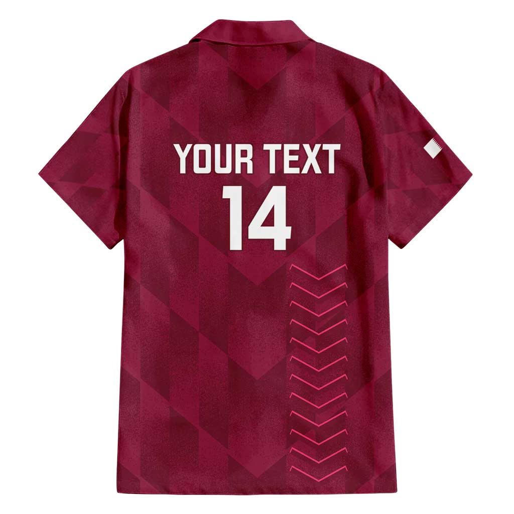 Custom Qatar Cricket Family Matching Short Sleeve Bodycon Dress and Hawaiian Shirt Go Champions Qataris Flag Style - Wonder Print Shop
